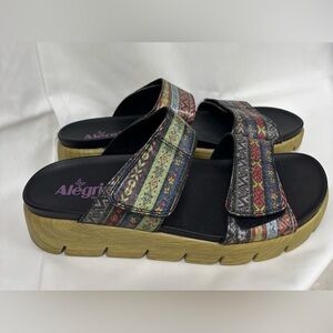 Alegria Women's Patterned Slide Sandals Sz 40/9